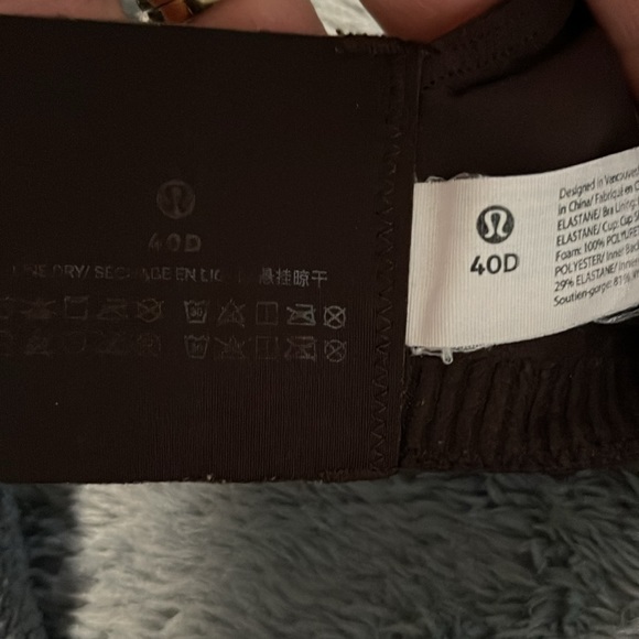 Lululemon 40D Clasp back bra dark brown - Picture 9 of 9